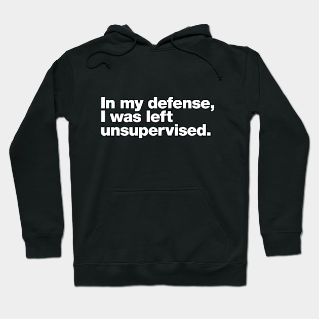 In my defense, I was left unsupervised. Hoodie by Chestify